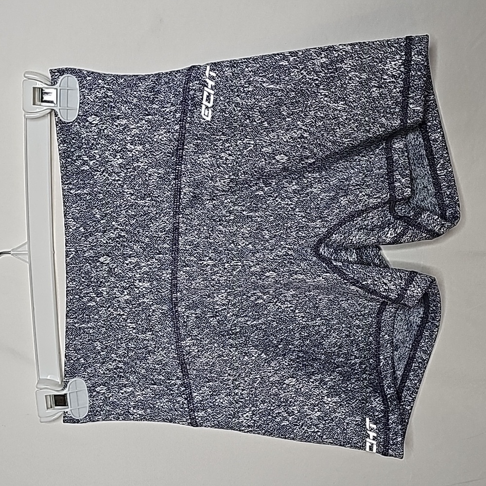 ECHT high waist seamless blue white speckle high performance training shorts XL